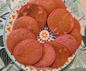 Pancakes cu sfecla rosie